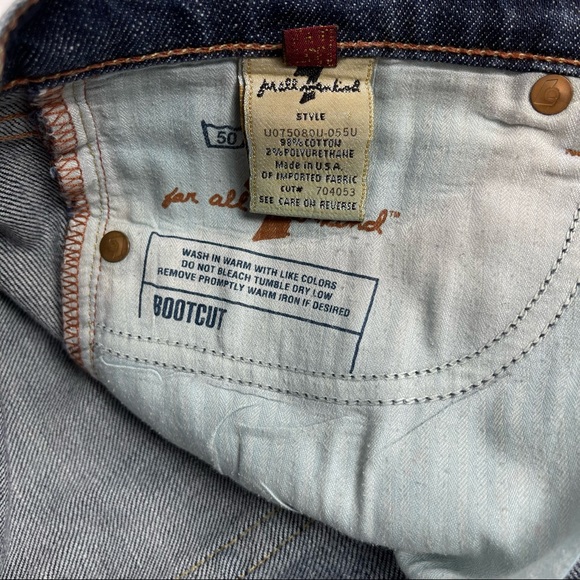 7 For All Mankind Rhinestone Pocket Bootcut Jeans 31 - Picture 10 of 12